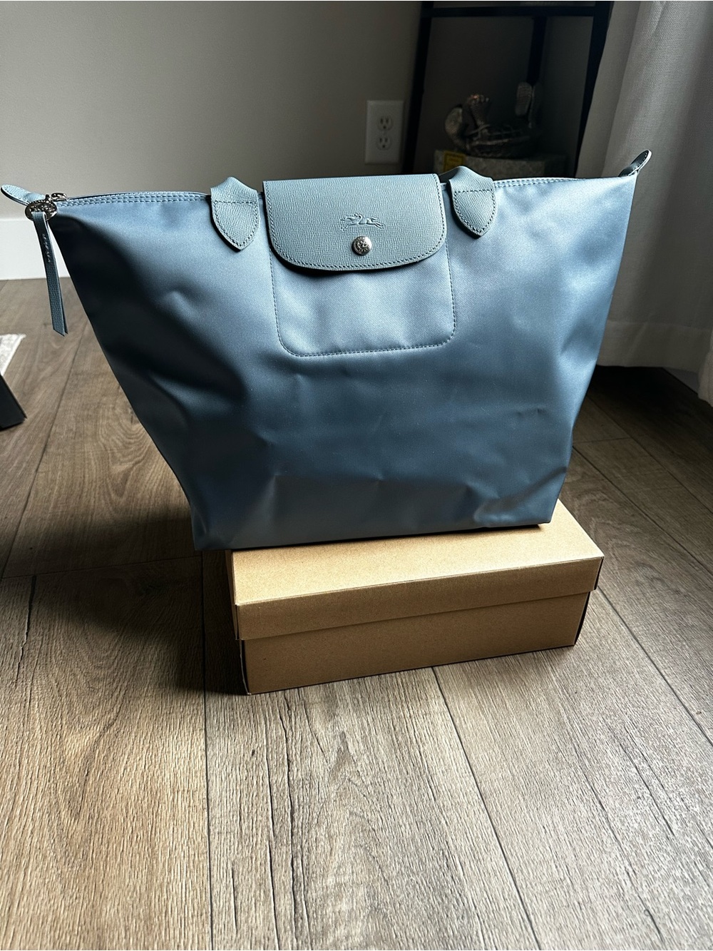 Longchamp Le Pliage Large Nylon Tote - Nordic Blue